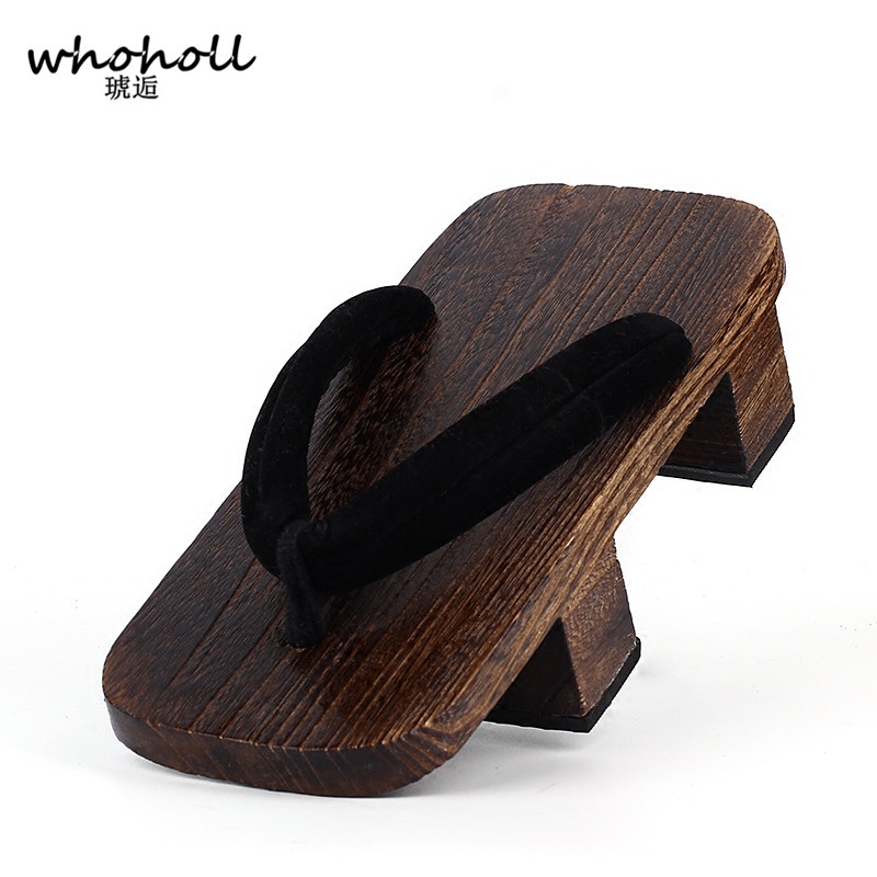 Geta Wooden Sandal - WHOHOLL Geta Zweizahnsandalen Anime Cosplay Japanische