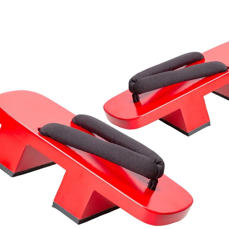 Geta Wooden Sandal - Damen-Cosplay-Schuhe, rot lackierte High-Heel-Flip-Flops, Holzsandalen, japanische