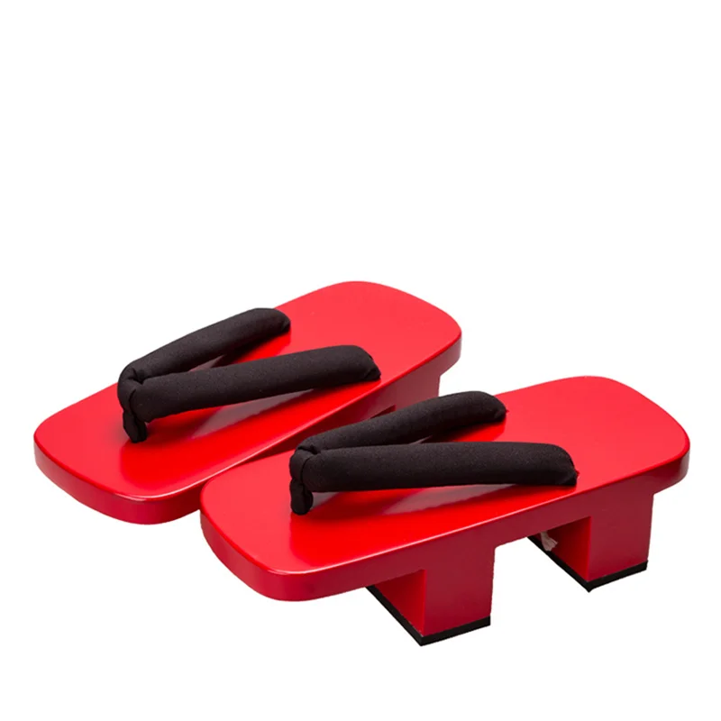 Damen-Cosplay-Schuhe, rot lack – Geta Wooden Sandal Bewertung und Preis