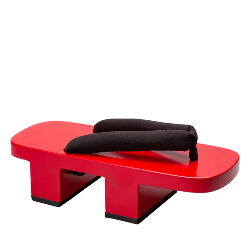Damen-Cosplay-Schuhe, rot lack – Geta Wooden Sandal Bewertung und Preis